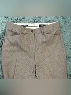 Brooks Brothers Women’s Tailored Trousers Houndstooth Pattern in Brown | Size 2
